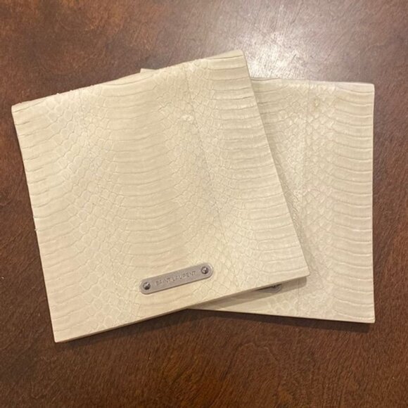 Saint Laurent Leather Envelope Pouch with Textured Leather - Picture 1 of 5
